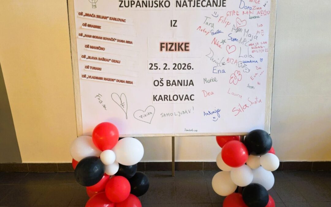 Županijsko natjecanje iz fizike u OŠ Banija